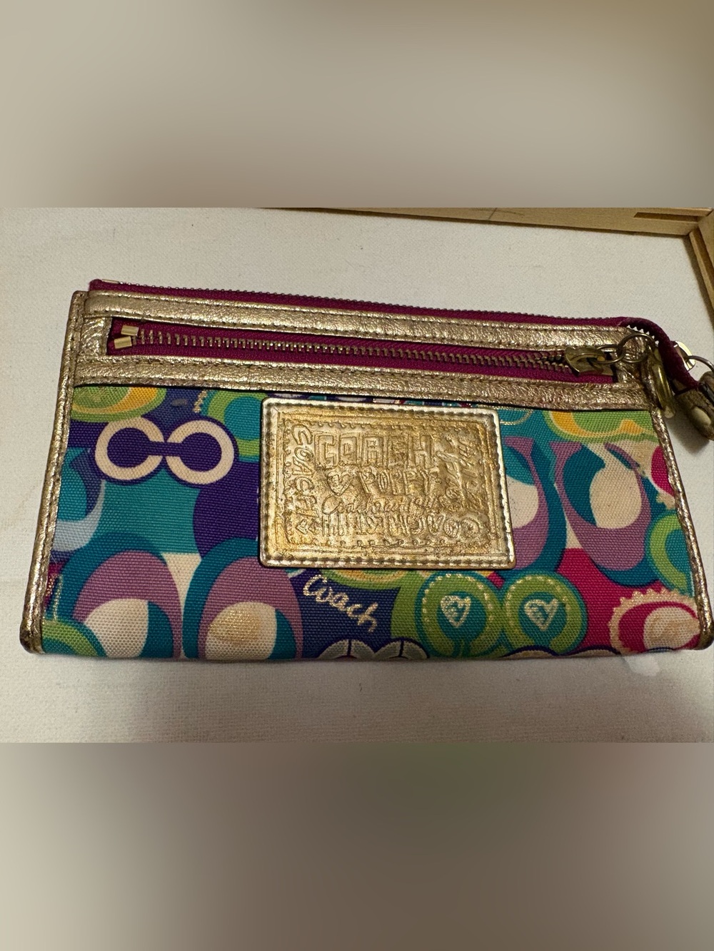 Coach Colorful Patterned Wristlet
